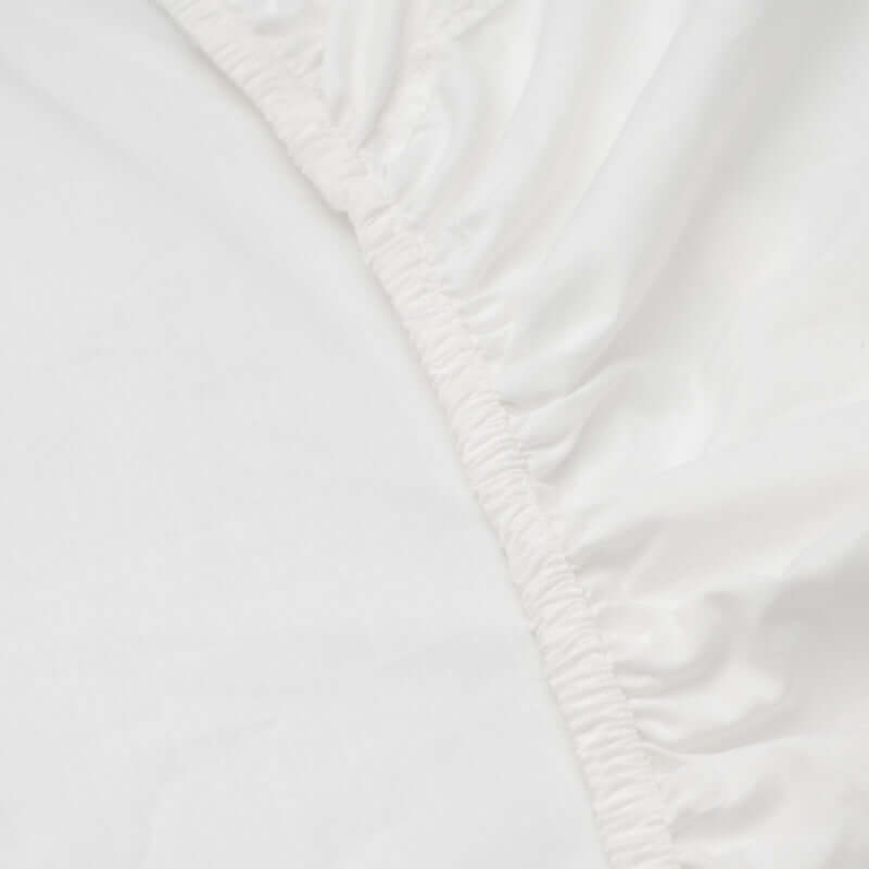 Little Whitehouse Cot Fitted Sheet - White