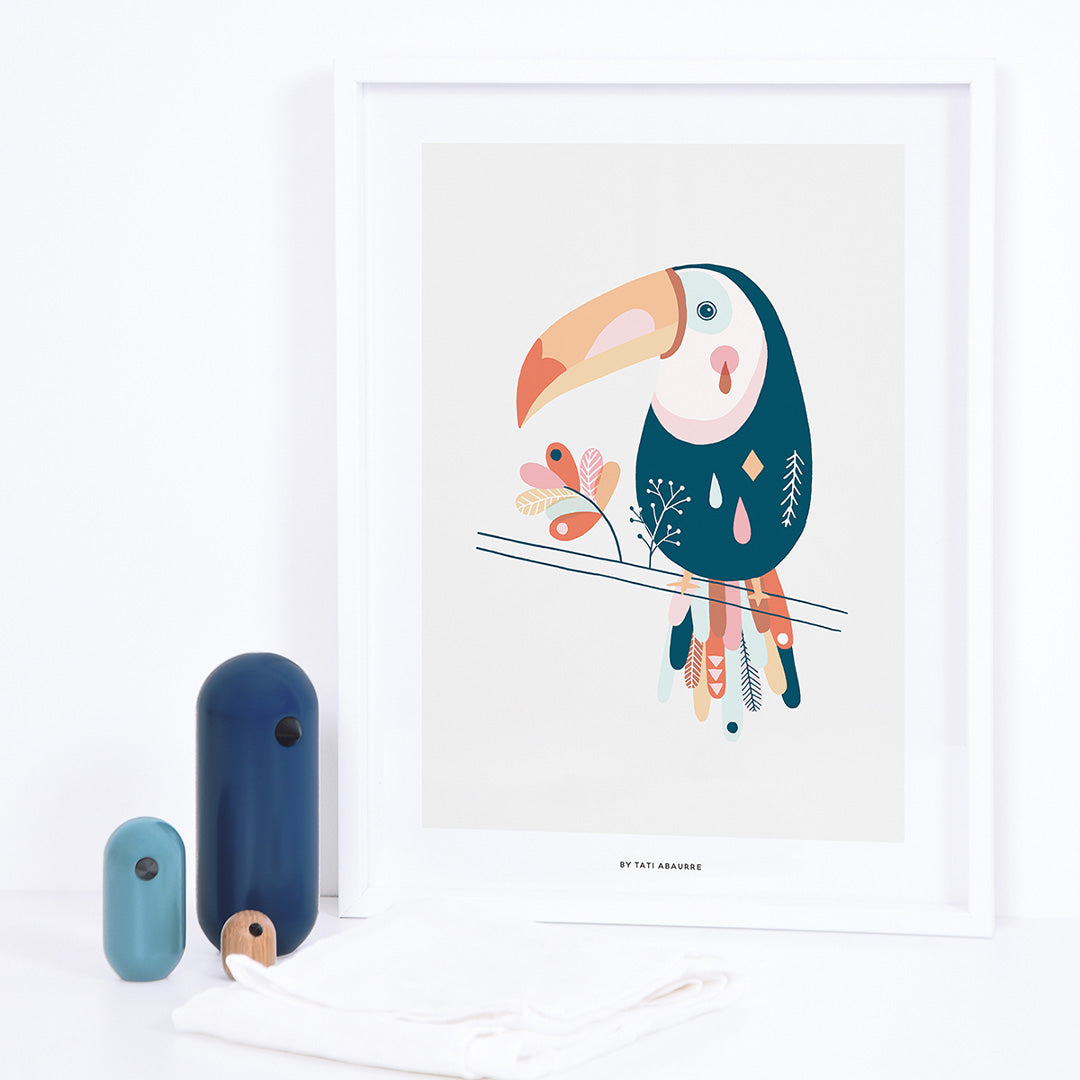 Art Print 30 X 40 - Pastel Toucan