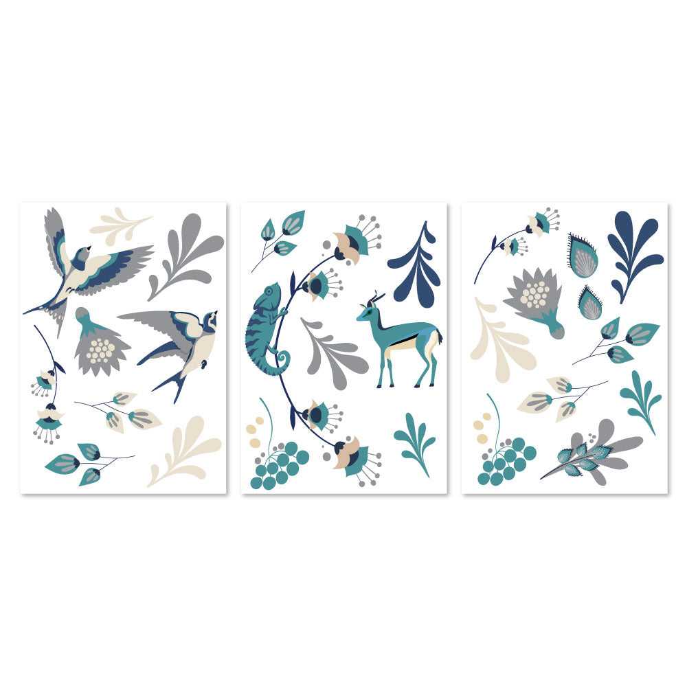 Forest Friends Decals - Teal