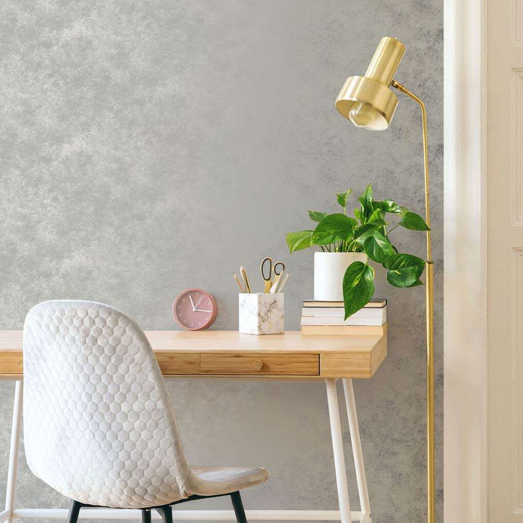 Gilded Concrete Pearl Wallpaper