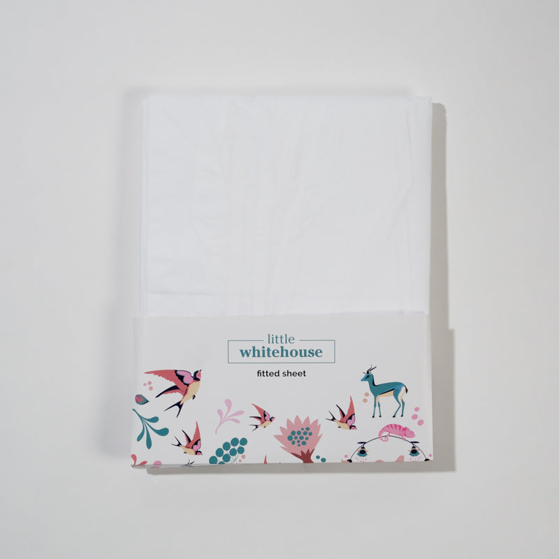 Little Whitehouse Fitted Sheet - White | Single, Three Quarter & Double