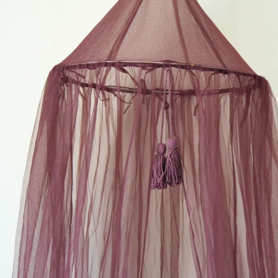 Luna Netting Canopy - Aubergine