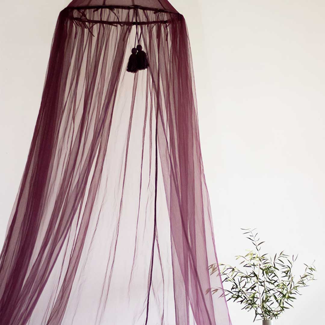 Luna Netting Canopy - Aubergine