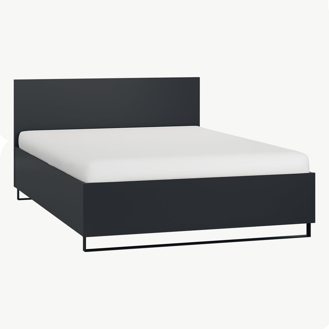 Simple Double Bed - Black
