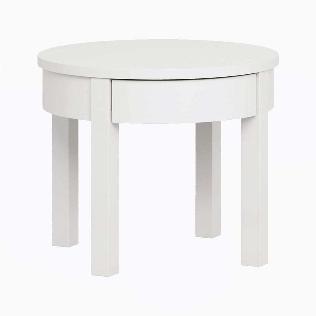 Simple High Coffee Table - White - 54cm Diam.