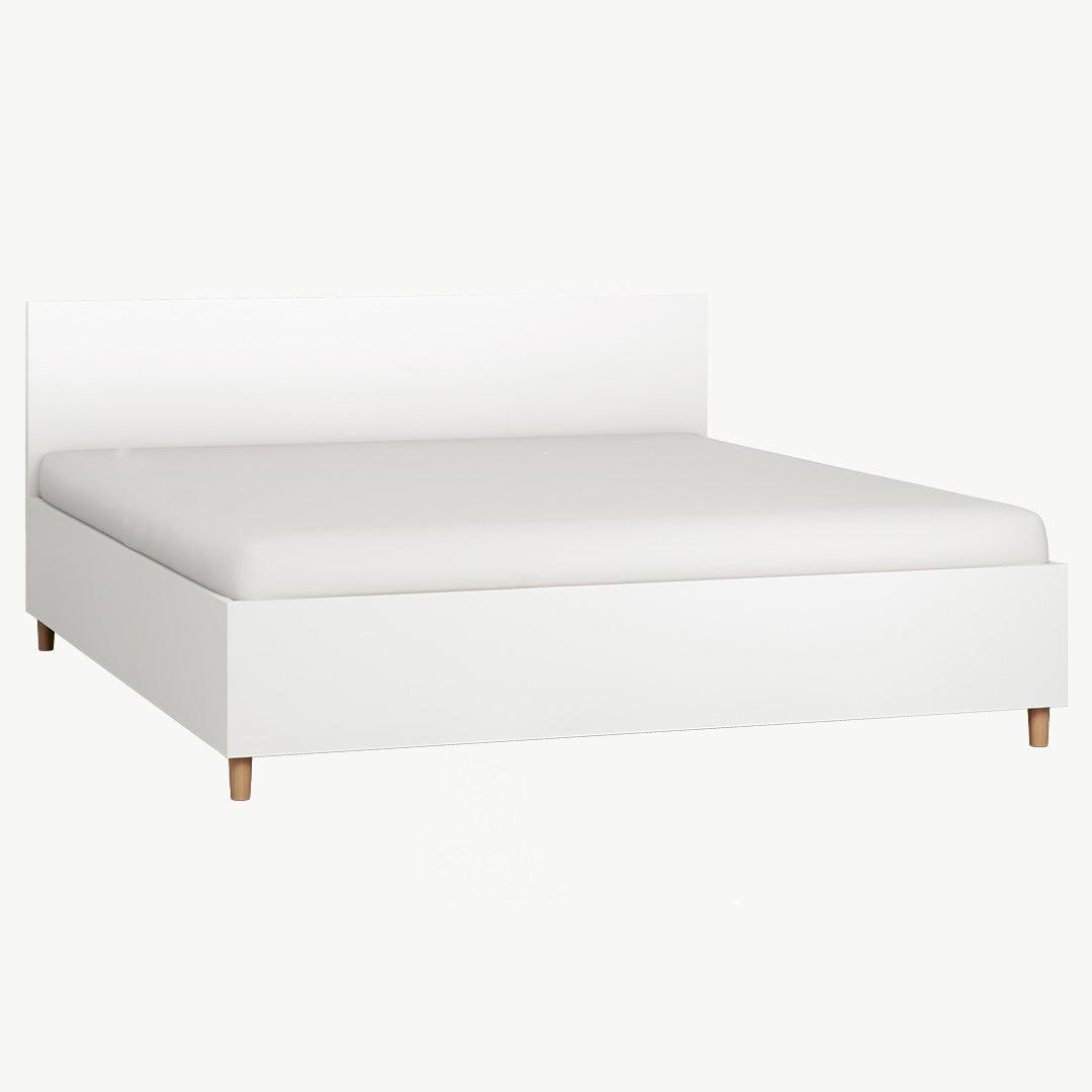 Simple King Bed - White