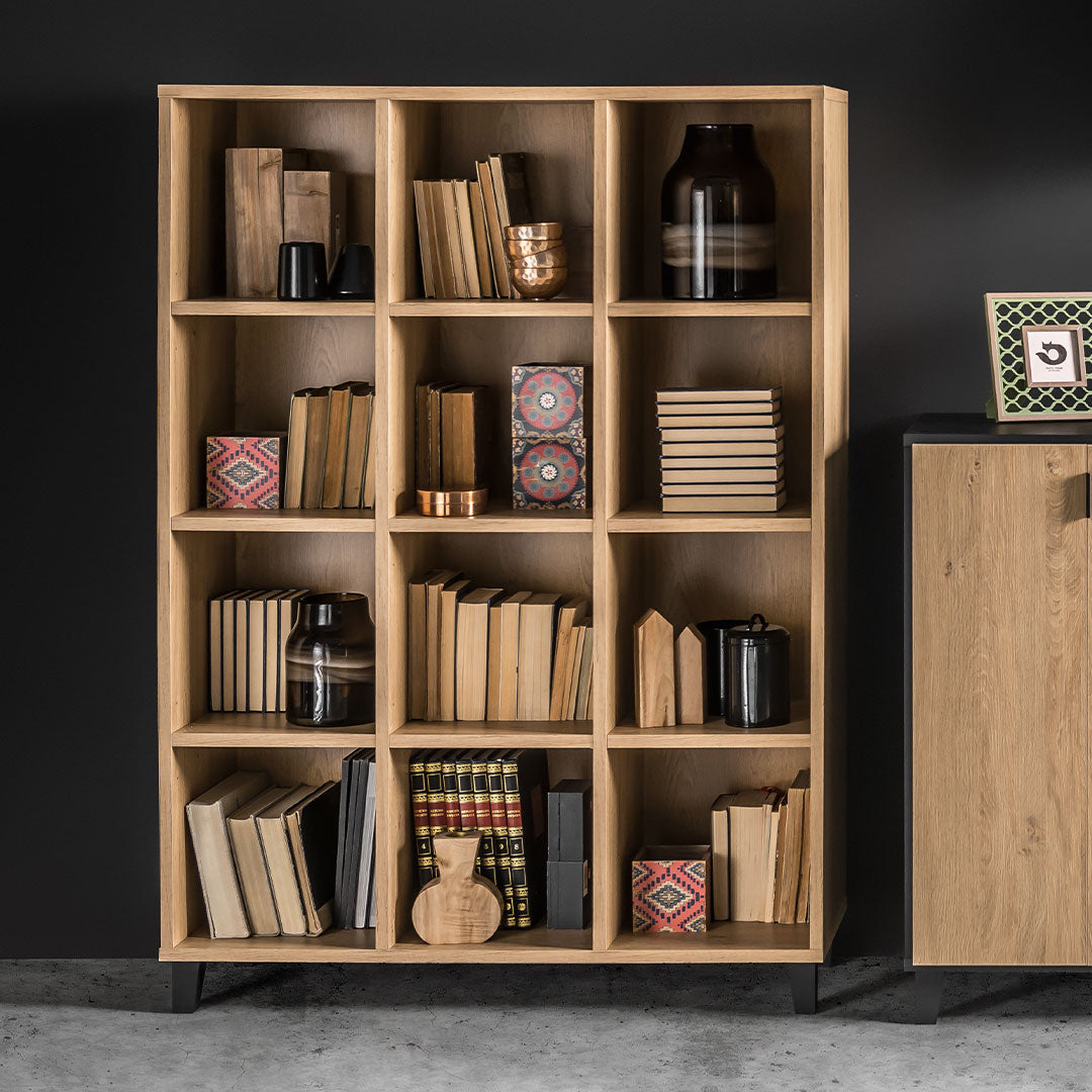 Simple Low Bookcase - Oak