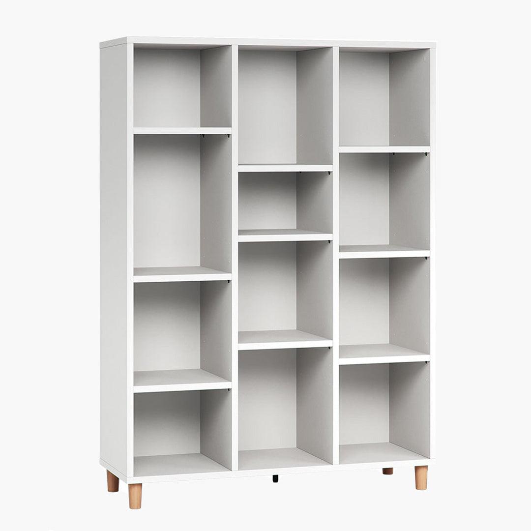 Simple Low Bookcase - White