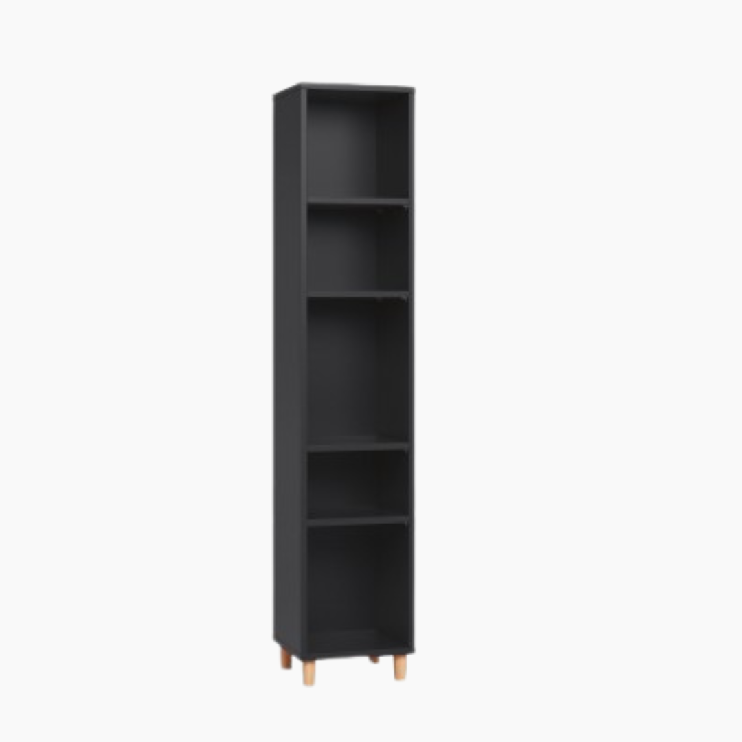 Simple Single Bookcase - Black