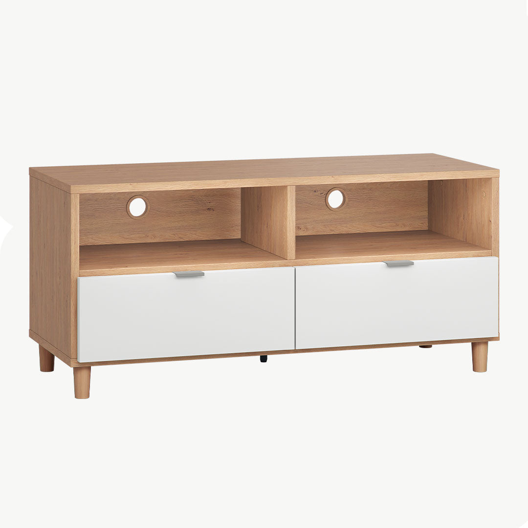 Simple TV Cabinet 120 - Oak/White
