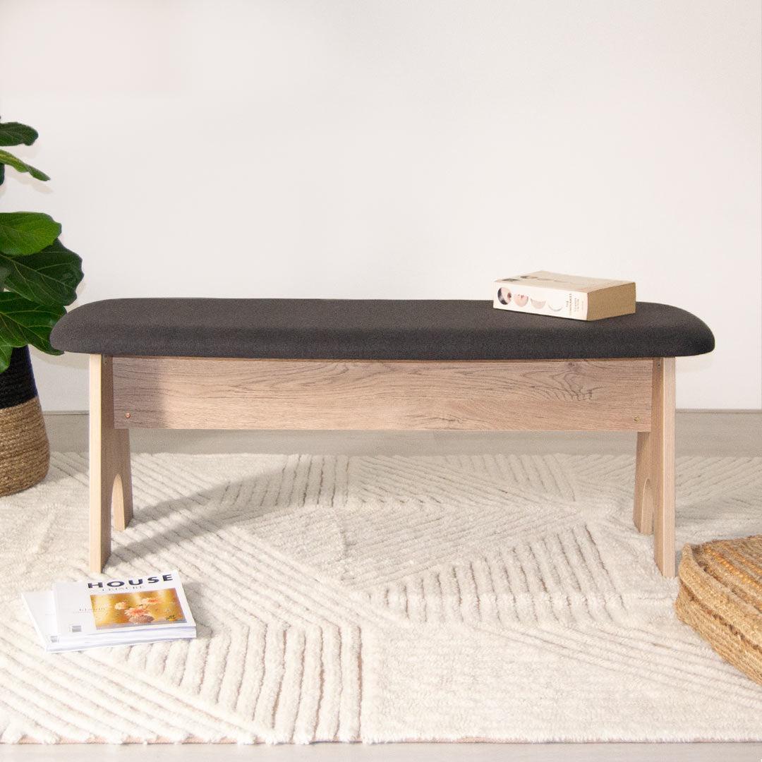 Tom Tom 2-Seater Bench - Charcoal