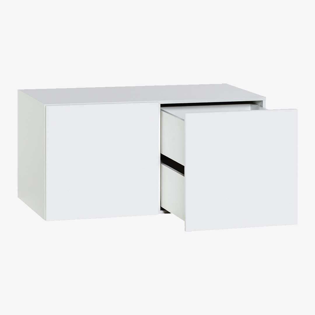 YU Dresser with 2 Drawers - White