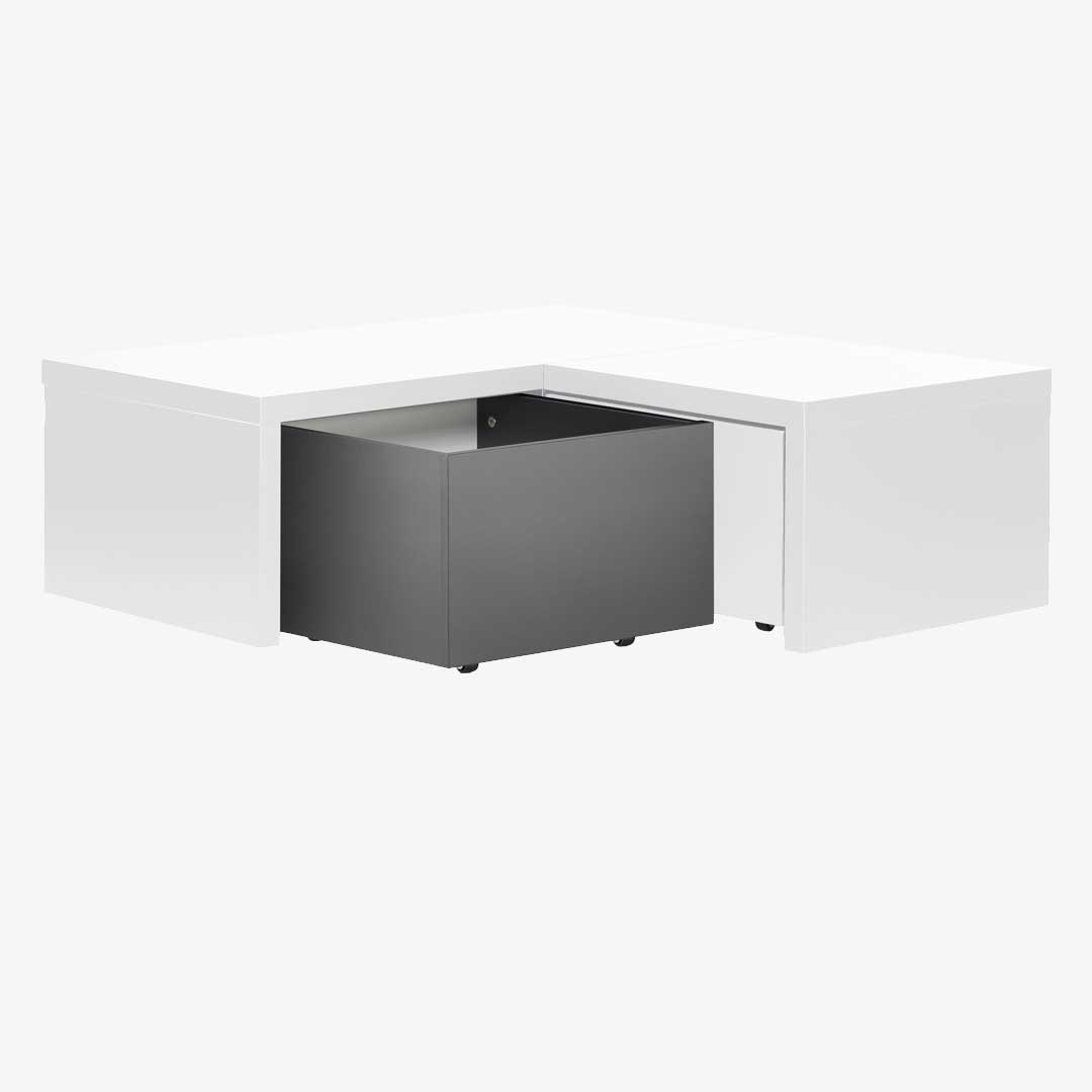 YU Reversible Corner Drawers - White/Black (Base not included)