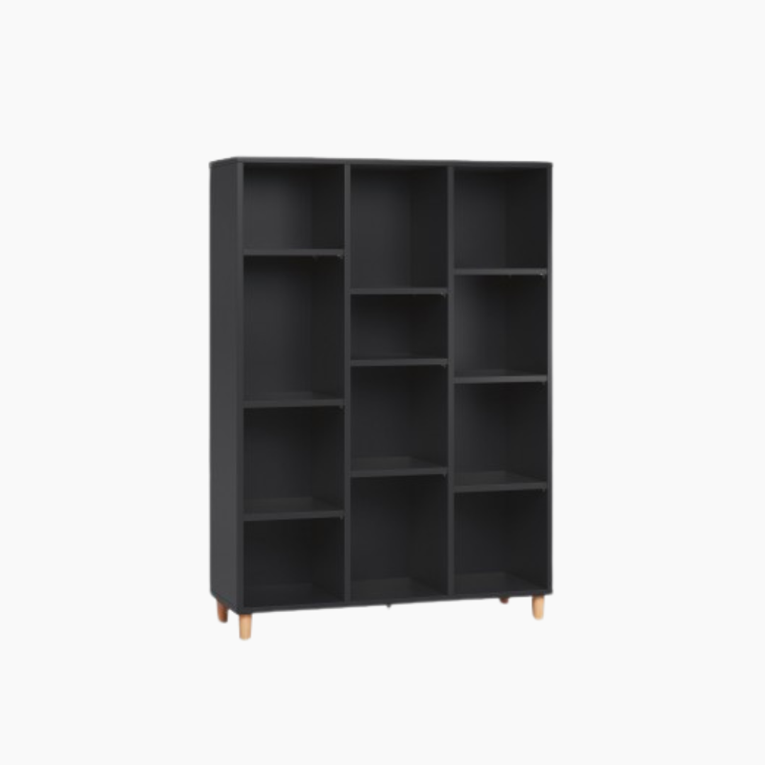 Simple Low Bookcase - Black